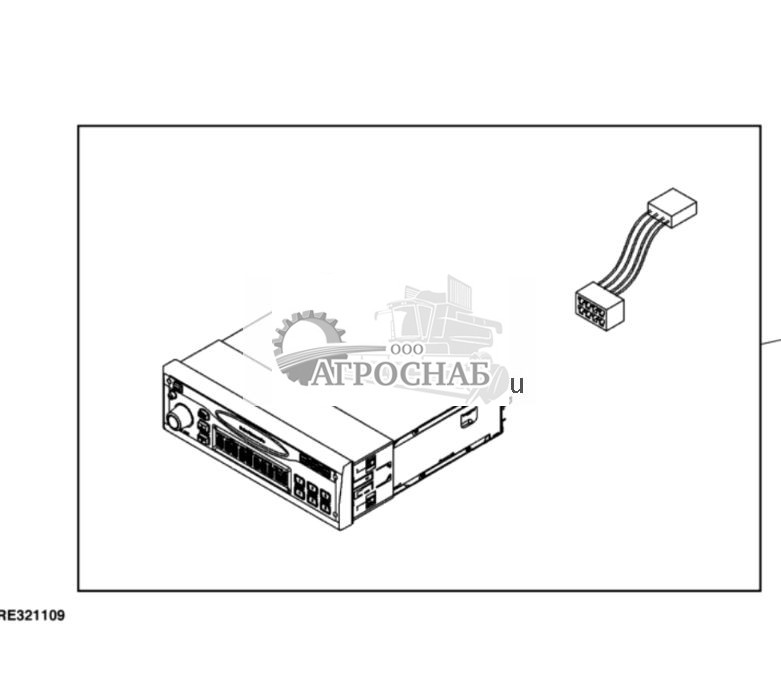 Радиоприемник, стереосистема DeereDelco с радиоприемником AMFM-диапазона и одним проигрывателем компакт-дисков, навесное оборудование - ST745572 242.jpg